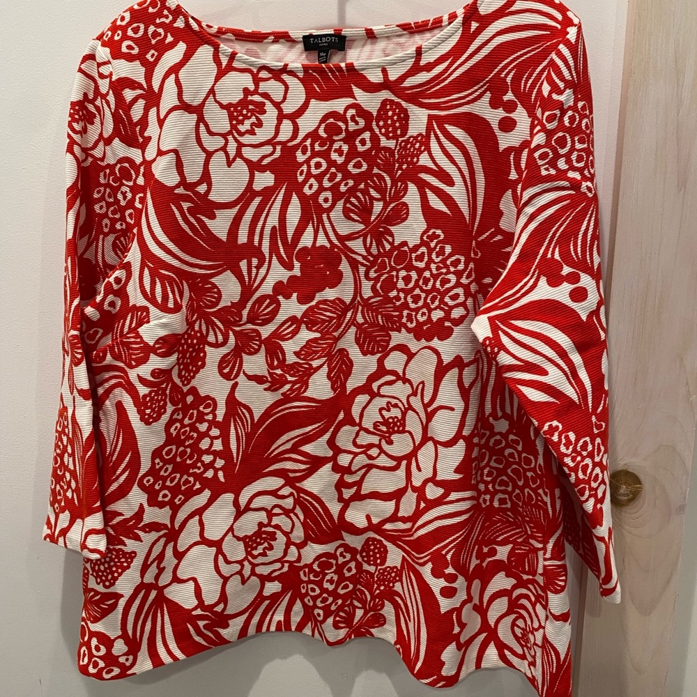 Talbots Petites Floral Top / Shirt Sz. XL XLp